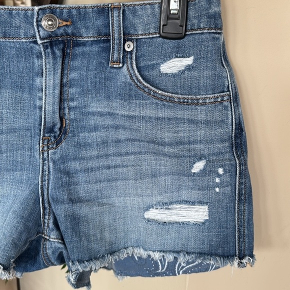 NWOT Aerie Daydream Denim Jean Shorts Distressed Stretch Waist Blue Soft Comfy - Picture 4 of 16